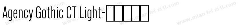 Agency Gothic CT Light字体转换